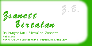 zsanett birtalan business card